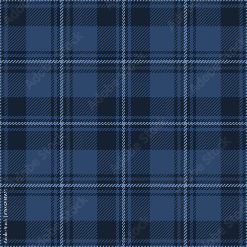 plaid tartan seamless repeat pattern.  This is a blue navy blue checkered plaid vector illustration.  Design for decorative,wallpaper,shirts,clothing,tablecloths,wrapping,textile,fabric,texture