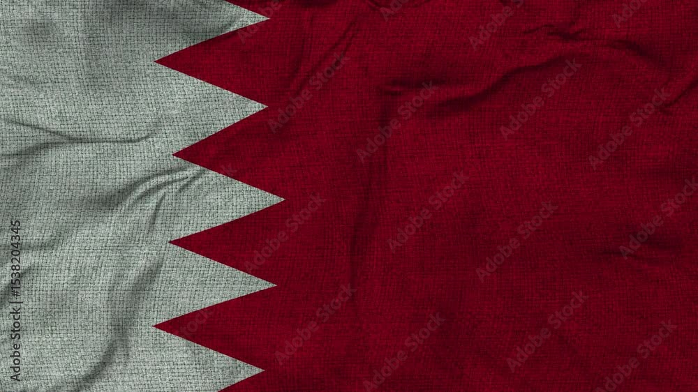 Bahrain flag animation seamless loop. 4k