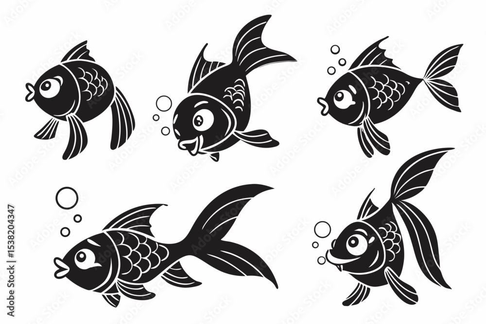 Fototapeta premium set of fishes