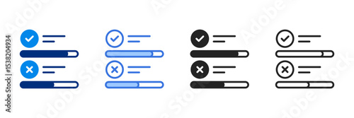 Poll Icon Set Multiple Style Vector Illustration
