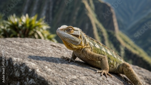 Lizard on Rock, Machu Picchu
