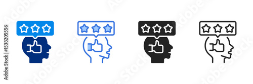 Experience Icon Set Multiple Style Vector Illustration