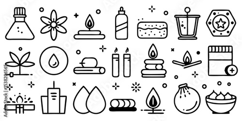 A comprehensive vector icon set featuring essential kitchen utensils and cooking tools for food, restaurant, and chef-related designs