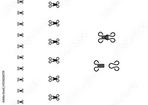 FASHION HOOK EYE TRIM VECTOR AND BRUSH