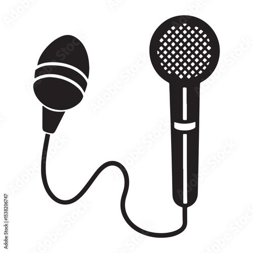 High-Quality Microphone Icons Dynamic and Condenser Microphone Illustrations