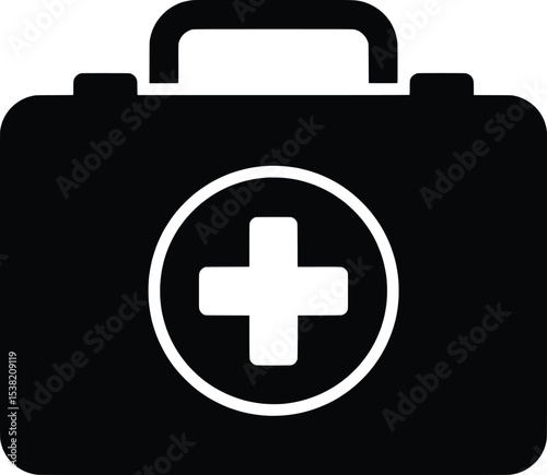 Healthcare Vector Illustration of a Medical Briefcase in a Digital Environment