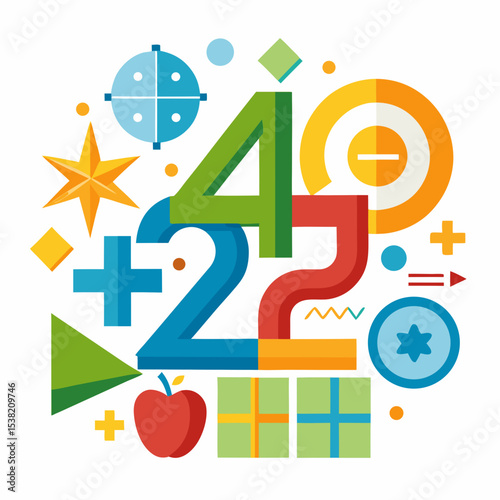 Math Symbols Vector Set | Generative AI & Linocut Silhouette Design