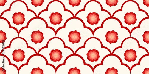 Fototapeta Naklejka Na Ścianę i Meble -  Seamless watercolour and unique floral pattern background for covers, notes, banner. Soft backgrounds colour. Watercolour art work. Flower stalk. Colourful flower.