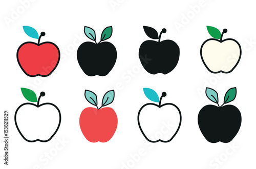 Apple icon vector isolated on white background. Apple vector icon