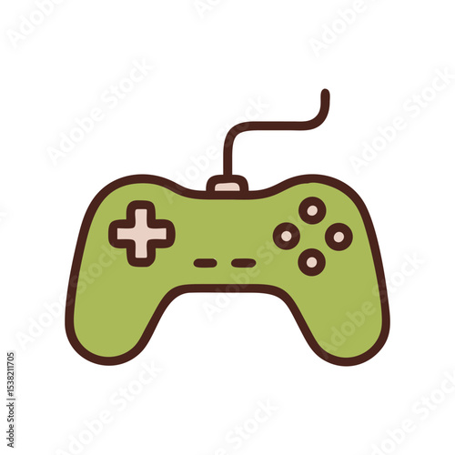 Game Controller icon. Simple handheld game controller icon for social media, app, and web design. Vector illustration. Joystick Game Controller Toy Outline Icon Vector Illustration.
