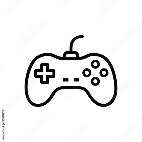 Game Controller icon. Simple handheld game controller icon for social media, app, and web design. Vector illustration. Joystick Game Controller Toy Outline Icon Vector Illustration.