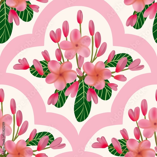 Fototapeta Naklejka Na Ścianę i Meble -  Seamless watercolour and unique floral pattern background for covers, notes, banner. Soft backgrounds colour. Watercolour art work. Flower stalk. Colourful flower.