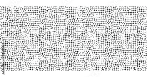Hand-Sketched Mosaic Pattern with Irregular Grid Lines