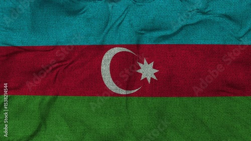 Azerbaijan flag animation seamless loop. 4k