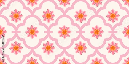 Fototapeta Naklejka Na Ścianę i Meble -  Seamless watercolour and unique floral pattern background for covers, notes, banner. Soft backgrounds colour. Watercolour art work. Flower stalk. Colourful flower.