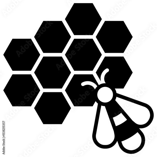 Beehive outline mixed icon