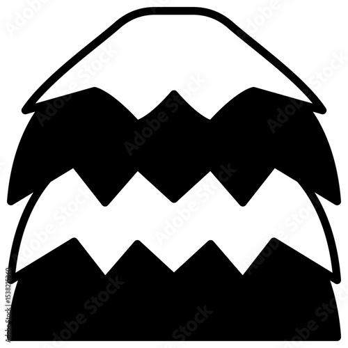 Haystack outline mixed icon