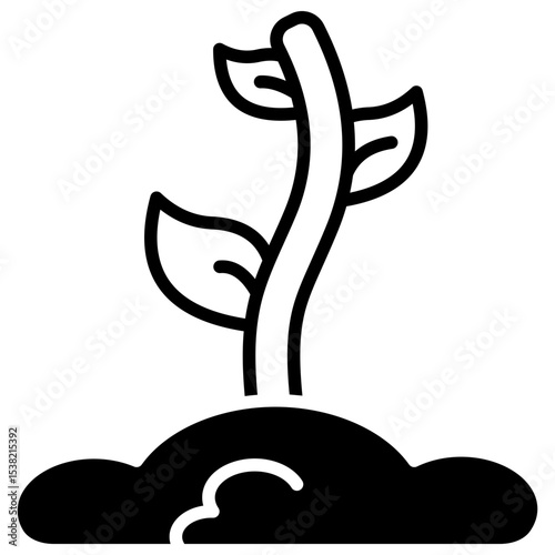 Sprout outline mixed icon