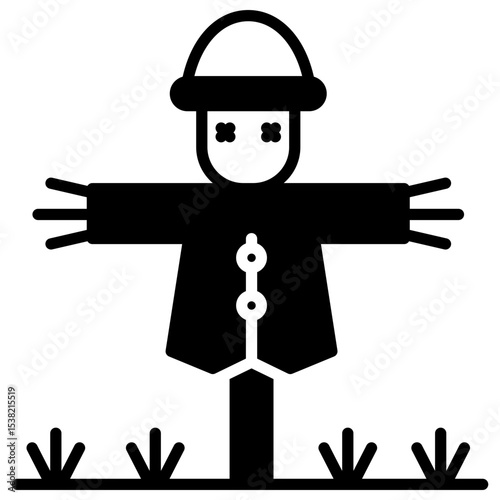 Scarecrow outline mixed icon