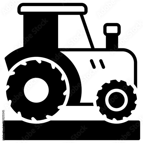 Tractor outline mixed icon