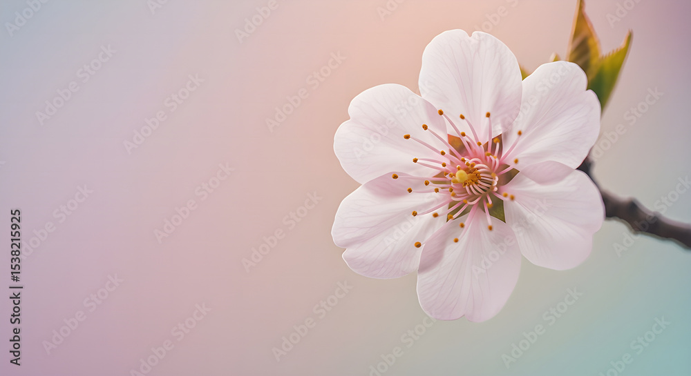 Obraz premium Delicate Pink Blossom A Close-Up of Spring's Gentle Beauty