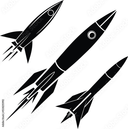 space rocket vector illustration
