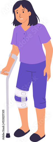 Woman with Injury