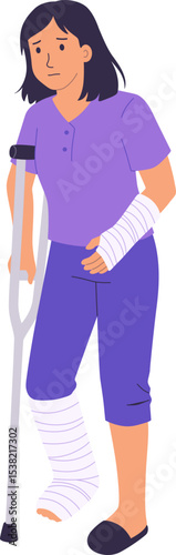 Woman with Injury