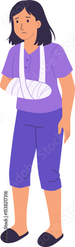 Woman with Injury