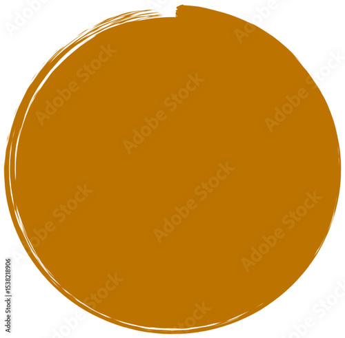 Brown Pink Maroon Doodle Circle Brush Textured Oval Lingkaran Shape Vector for Icon and Element