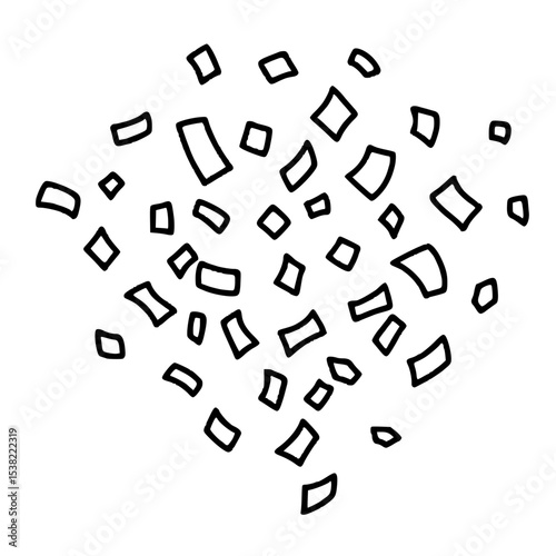 Confetti Doodle Outline