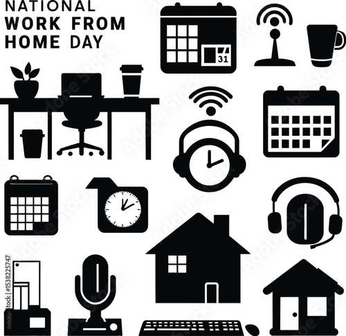 work from home, remote work, telecommuting, home office, laptop, d