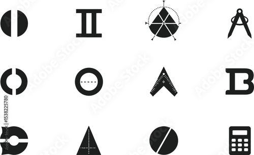 tau, tau day, Greek letter, math symbol, geometry, circle, radius, compass, protractor, ruler, calculator, Pi symbol, mathematical tools, equation, formula, graph, science, education,