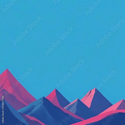 Colorful Mountain Peaks Under a Clear Blue Sky