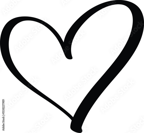 Hand-Drawn Heart A Symbol of LOVE, Affection, and Romantic Feelings