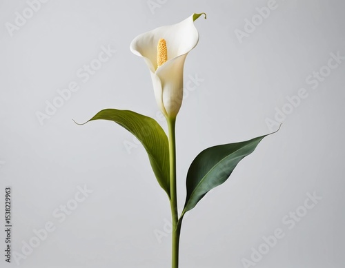 Fototapeta Naklejka Na Ścianę i Meble -  Single flower stem — such as calla lily, protea, or poppy