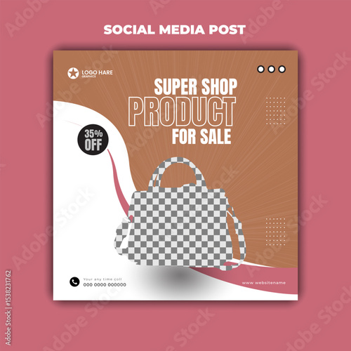 Super shop product sale social media post design template