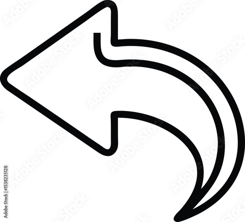Dynamic Back Arrow Icon Illustrating Navigation Concept in Graphic Design Environment