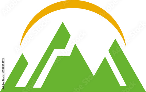 Montain vector logo ilustration
