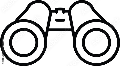 Outdoor Adventure, Binoculars, Nature Exploration, Illustration, Scenic View, Wildlife Observation, Conceptual Design