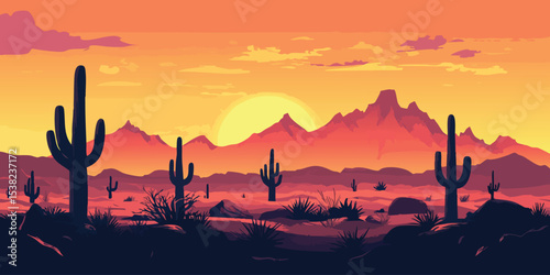 Desert Sunset Landscape (3)