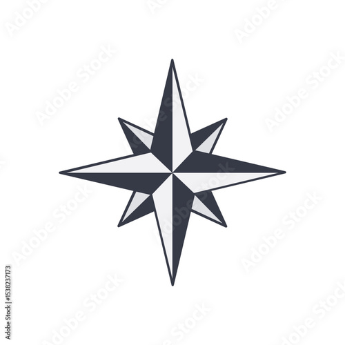 Thief star russian prison tattoo eightpointed vector template