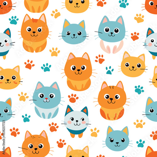 Cute cats pattern