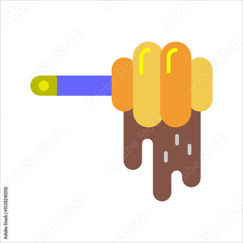 Honey Dipper Vector Icon