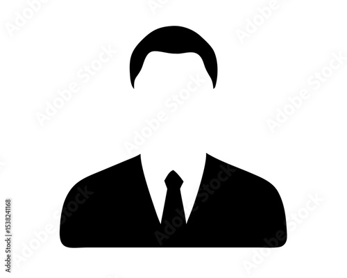 Simple Silhouette of a Businessman in Formal Wear
