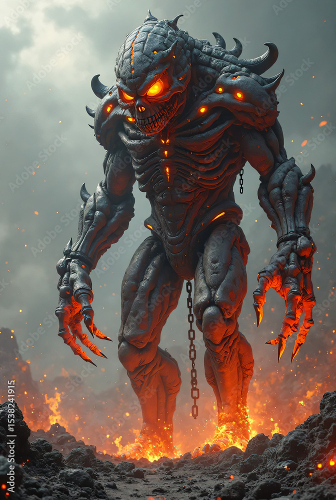 Fototapeta premium Ashmaw – Molten Undead Behemoth