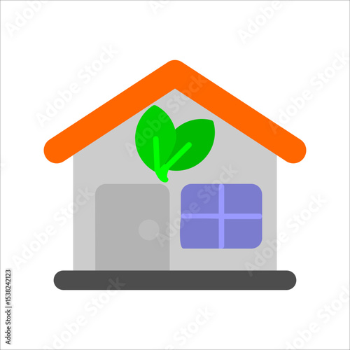 Eco House Vector Icon