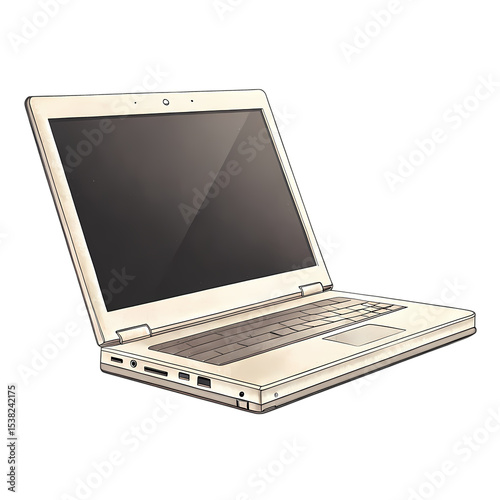 Cream-Colored Laptop: Elegant Design, Powerful Performance
