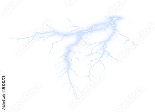 A thunder, overlay, lightning, storm, electric PNG. This thunder, lightning effect, creates a unique transparent PNG. Use it as an overlay for a dramatic weather scene.
