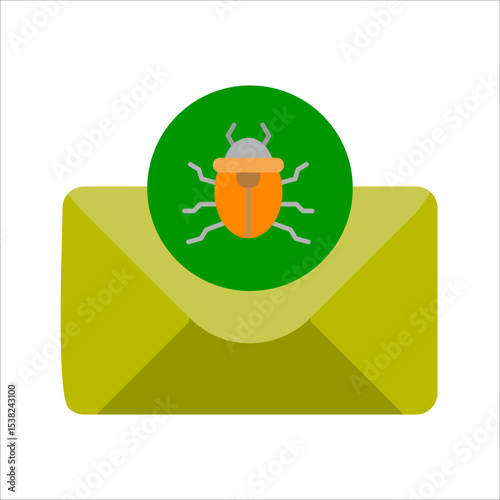 Mail Virus Vector Icon